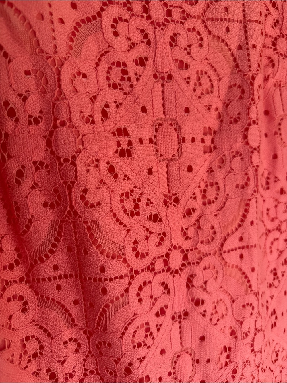 Banana Republic Coral Eyelet Lace Shift Dress Woman’s Size 10 Petite - Picture 2 of 5